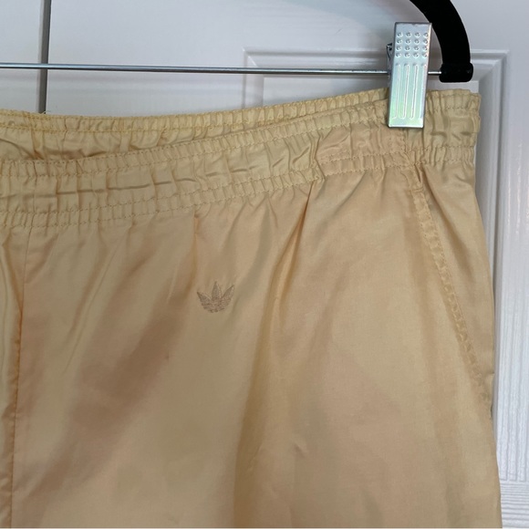 Vtg Y2K Adidas Gold Satin Track Pants Joggers Sz Medium Ankle Zip - Picture 6 of 15